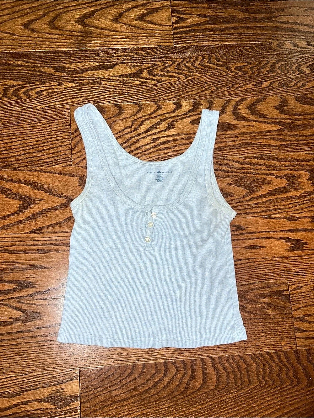Brandy Melville Simone Tank Ribbed Blue